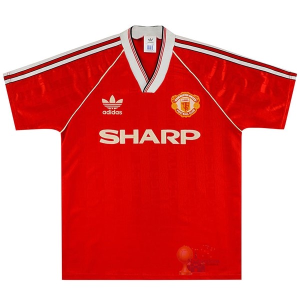 Calcio Maglie Home Maglia Manchester United Stile rétro 1988 1990 Rosso